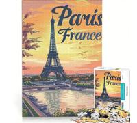 Puzzle per ragazzi da 1000 pezzi con la Torre Eiffel di Parigi, Francia, giochi per famiglie, assemblaggio di figure, per rafforzare l'amore tra le coppie 50x75cm