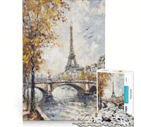 Puzzle per ragazzi da 1000 pezzi con la Torre Eiffel di Parigi giocattolo educativo migliora la memoria con poster abbinato e foglio di curiosità 50x75cm