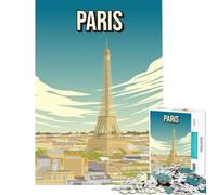 Puzzle per ragazzi da 1000 pezzi con la Torre Eiffel di Parigi giocattolo educativo per tutta la famiglia regalo per donne e uomini (dimensioni 38x26cm)