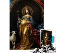 Puzzle per ragazzi da 1000 pezzi con la Vergine Maria sfida educativa decorazione per la casa gioco educativo per ragazzi dai 14 anni in su 38x26cm