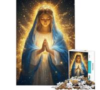 Puzzle per ragazzi da 1000 pezzi con la Vergine Maria un gioco pratico divertente e umoristico ideale come regalo antistress (dimensioni 38x52cm)