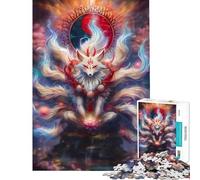 Puzzle per ragazzi da 1000 pezzi con la Volpe a Nove Code gioco per famiglie giocattolo avvincente per coltivare la pazienza ottimo regalo per chi ama giocare e migliorare la memoria (50x75cm)