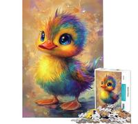 Puzzle per ragazzi da 1000 pezzi con l'anatroccolo arcobaleno Puzzle per adulti giochi divertenti corsa di velocità manuale interazione genitore-figlio (dimensioni 38x52cm)