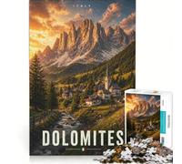 Puzzle per ragazzi da 1000 pezzi con le Dolomiti, montagna italiana, gioco educativo, migliora la memoria, regalo di compleanno, regalo 38x52cm