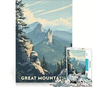Puzzle per ragazzi da 1000 pezzi con le Great Smoky Mountains, gioco rilassante, interazione genitore-figlio, sfida unica 38x52cm