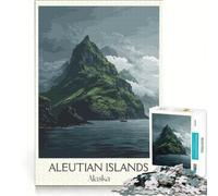 Puzzle per ragazzi da 1000 pezzi con le Isole Aleutine e l'Alaska, gioco per famiglie, attività divertenti da fare a casa, regalo di compleanno, regalo di viaggio 38x52cm