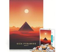 Puzzle per ragazzi da 1000 pezzi con le piramidi di Giza, gioco educativo, migliora la memoria, gioco stimolante, idea regalo 50x75cm