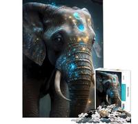 Puzzle per ragazzi da 1000 pezzi con l'elefante mistico giochi per famiglie giocattoli stimolanti ottimo regalo per chi ama giocare e alleviare lo stress (dimensioni 38x26cm)