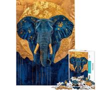 Puzzle per ragazzi da 1000 pezzi con l'elefante reale Puzzle per adulti gioco interattivo un'opera d'arte per l'interazione genitore-figlio (dimensioni 38x26cm)