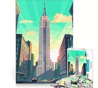 Puzzle per ragazzi da 1000 pezzi con l'Empire State Building, gioco rilassante, analisi e logica, regalo di compleanno, regalo di viaggio 50x75cm