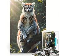 Puzzle per ragazzi da 1000 pezzi con lemure nella foresta gioco per famiglie attività divertenti da fare a casa regalo di compleanno regalo di viaggio 38x26cm