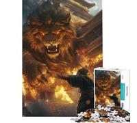 Puzzle per ragazzi da 1000 pezzi con leone d'oro dell'antica Cina Aiuta ad allenare la mente Sfida impegnativa Gioco per famiglie adatto a partire dai 14 anni (50x75cm)