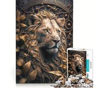 Puzzle per ragazzi da 1000 pezzi con leone e mondo fatato gioco rilassante decorazione per la casa adatto per la scrivania 50x75cm