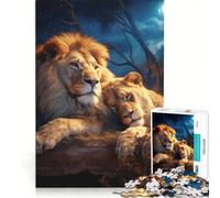 Puzzle per ragazzi da 1000 pezzi con leonesse e leoni gioco educativo migliora la memoria regalo di compleanno regalo 50x75cm