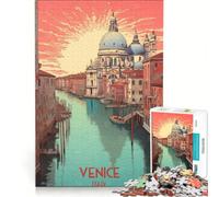 Puzzle per ragazzi da 1000 pezzi con l'epica Venezia e il Canal Grande, gioco rompicapo, interazione genitore-figlio, regalo di compleanno, regalo 38x26cm