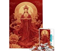Puzzle per ragazzi da 1000 pezzi con l'immagine del Bodhisattva Guanyin puzzle per adulti giocattolo fai da te decorazione perfetta ideale come regalo (dimensioni 50x75cm)