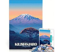 Puzzle per ragazzi da 1000 pezzi con l'immagine del Kilimangiaro decorazione murale gioco impegnativo e stimolante regalo perfetto 50x75cm