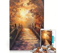 Puzzle per ragazzi da 1000 pezzi con l'immagine del ponte al tramonto gioco divertente antistress ogni pezzo è unico 50x75cm