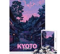 Puzzle per ragazzi da 1000 pezzi con l'immagine della città di Kyoto gioco educativo da 1000 pezzi regalo per compleanni disegno da assemblare (50x75cm)
