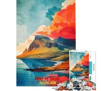 Puzzle per ragazzi da 1000 pezzi con l'immagine dell'isola di Skye puzzle per adulti gioco per famiglie divertente e spiritoso ottimo regalo per gli appassionati di videogiochi (dimensioni 50x75cm)