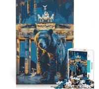Puzzle per ragazzi da 1000 pezzi con l'immagine dell'Orso di Berlino e della Porta di Brandeburgo, giocattolo antistress, rilassante per la mente, compleanni e occasioni speciali