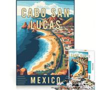 Puzzle per ragazzi da 1000 pezzi con l'immagine di Cabo San Lucas in Messico, un giocattolo educativo, divertente e spiritoso, compleanno e Natale 38x52cm