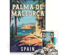 Puzzle per ragazzi da 1000 pezzi con l'immagine di Maiorca, Spagna, gioco educativo, decorazione da parete, compleanno e Natale 38x52cm