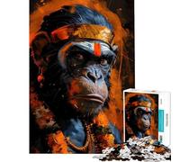 Puzzle per ragazzi da 1000 pezzi con lo sguardo di Hanuman puzzle per adulti antistress difficile ideale come regalo di Natale o compleanno (dimensioni 38x26cm)