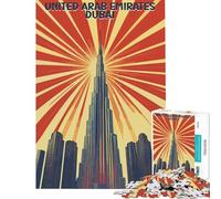 Puzzle per ragazzi da 1000 pezzi con lo skyline di Dubai un'impresa impegnativa da completare per tutta la famiglia un gioco educativo per ragazzi dai 14 anni in su (38x52cm)