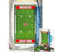 Puzzle per ragazzi da 1000 pezzi con lo stadio di baseball dei Buckeyes,incastro preciso,gioco di logica divertente e tranquillo,ideale per compleanni e attività artistiche (38x26cm)