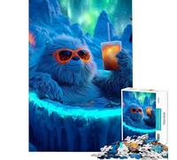 Puzzle per ragazzi da 1000 pezzi con lo Yeti nella vasca idromassaggio Un'esperienza impegnativa da completare Regalo di compleanno Giochi educativi per ragazzi dai 14 anni in su Dimensioni 38x52cm