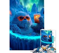 Puzzle per ragazzi da 1000 pezzi con lo Yeti nella vasca idromassaggio Un'esperienza impegnativa da completare Regalo di compleanno Giochi educativi per ragazzi dai 14 anni in su Dimensioni 38x26cm