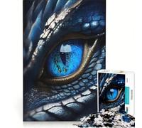 Puzzle per ragazzi da 1000 pezzi con l'occhio del drago blu, antistress, rilassante e stimolante per la mente, compleanni e altre occasioni 38x52cm