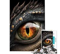Puzzle per ragazzi da 1000 pezzi con l'occhio del drago dorato Divertimento a casa attività e giochi decorativi per ragazzi dai 14 anni in su (38x26cm)