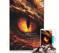 Puzzle per ragazzi da 1000 pezzi con l'occhio del drago rosso ideale per giochi in famiglia decorazione perfetta collezione d'artista belle arti 38x52cm