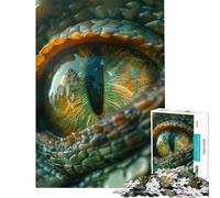 Puzzle per ragazzi da 1000 pezzi con l'occhio del drago stimola la mente ideale per la decorazione della casa Gioco impossibile per ragazzi dai 14 anni in su (50x75cm)