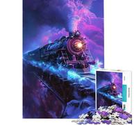 Puzzle per ragazzi da 1000 pezzi con locomotiva retrò gioco per famiglie giocattolo avvincente per coltivare la pazienza un'ottima idea regalo un'opera d'arte (dimensioni 38x52cm)