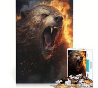 Puzzle per ragazzi da 1000 pezzi con l'orso infernale gioco rilassante interazione genitore-figlio sfida unica 38x52cm