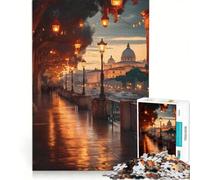 Puzzle per ragazzi da 1000 pezzi con luci e strade della città, gioco interattivo, attività divertenti da fare a casa, con poster e foglio di curiosità abbinati 50x75cm