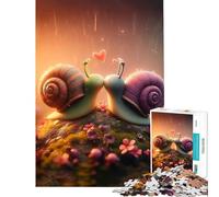 Puzzle per ragazzi da 1000 pezzi con lumaca e amore gioco rilassante gioco intellettuale regalo di compleanno un'opera d'arte (dimensioni 50x75cm)