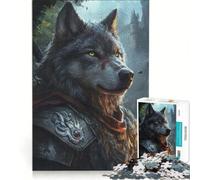 Puzzle per ragazzi da 1000 pezzi con lupo eroico e samurai gioco per famiglie attività divertenti da fare a casa regalo di compleanno regalo di viaggio 38x26cm