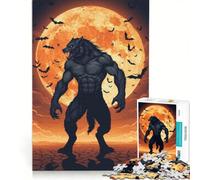 Puzzle per ragazzi da 1000 pezzi con lupo mannaro luna e animali un gioco rompicapo divertente e spiritoso compleanni e Natale 50x75cm