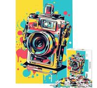 Puzzle per ragazzi da 1000 pezzi con macchina fotografica retrò sfida educativa gioco rompicapo difficile per ragazzi dai 14 anni in su 50x75cm