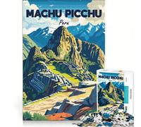 Puzzle per ragazzi da 1000 pezzi con Machu Picchu e poster di viaggio del Perù gioco interattivo migliora la memoria regalo per amici e familiari 38x26cm