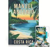 Puzzle per ragazzi da 1000 pezzi con Manuel Antonio in Costa Rica, gioco educativo, decorazione da parete, compleanno e Natale 38x26cm