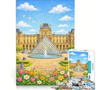 Puzzle per ragazzi da 1000 pezzi con mappe educative del Louvre, gioco rilassante, interazione genitore-figlio, sfida unica 38x52cm