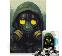 Puzzle per ragazzi da 1000 pezzi con maschera antigas punk, gioco educativo, migliora la memoria, gioco stimolante, idea regalo 50x75cm