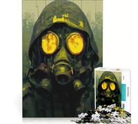Puzzle per ragazzi da 1000 pezzi con maschera antigas punk, gioco educativo, migliora la memoria, gioco stimolante, idea regalo 38x52cm