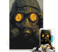 Puzzle per ragazzi da 1000 pezzi con maschera antigas punk, gioco educativo, migliora la memoria, gioco stimolante, idea regalo 50x75cm