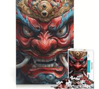 Puzzle per ragazzi da 1000 pezzi con maschere Oni giapponesi, gioco impossibile, attività per famiglie, ideale come regalo per tutta la famiglia 50x75cm